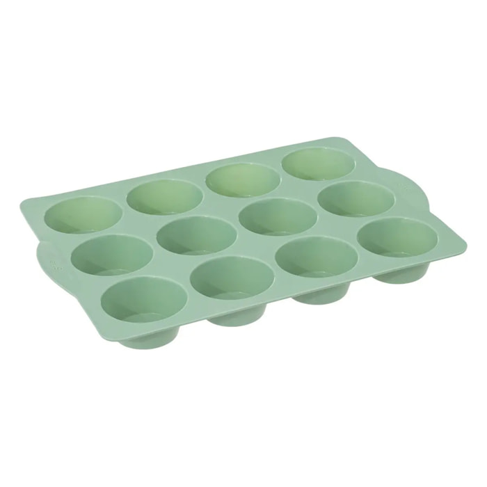 Moule 12 muffins silicone- Rouge Silicone Pro