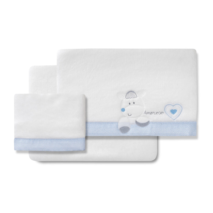 Triptico Coche Coralina Mod Corazon Amoroso Bco/Azul
