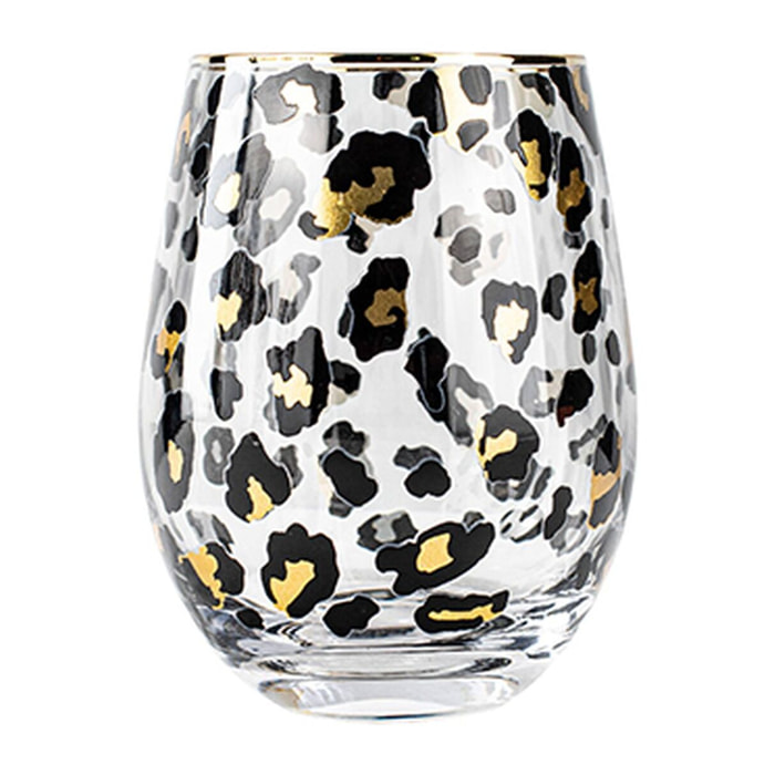 Lot de 4 gobelets en verre 52cl motif léopard LEOPARD
