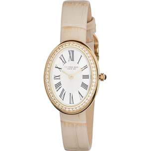 Orologio U.S. Polo Assn. con cinturino in pelle beige