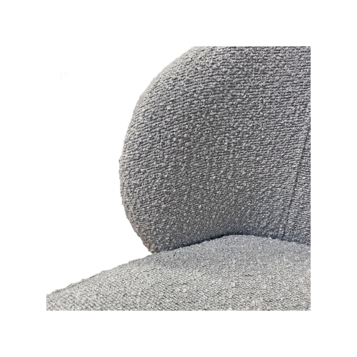 Chaise en tissu bouclette avec pieds en métal noir - SIROCCO