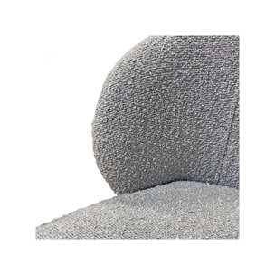 Chaise en tissu bouclette avec pieds en métal noir - SIROCCO