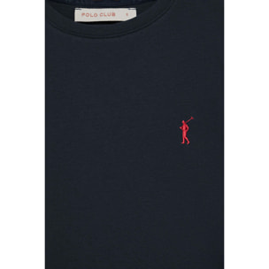 Pack di tre magliette nera, blu marino e bianca a maniche corte con logo ricamato Rigby Go