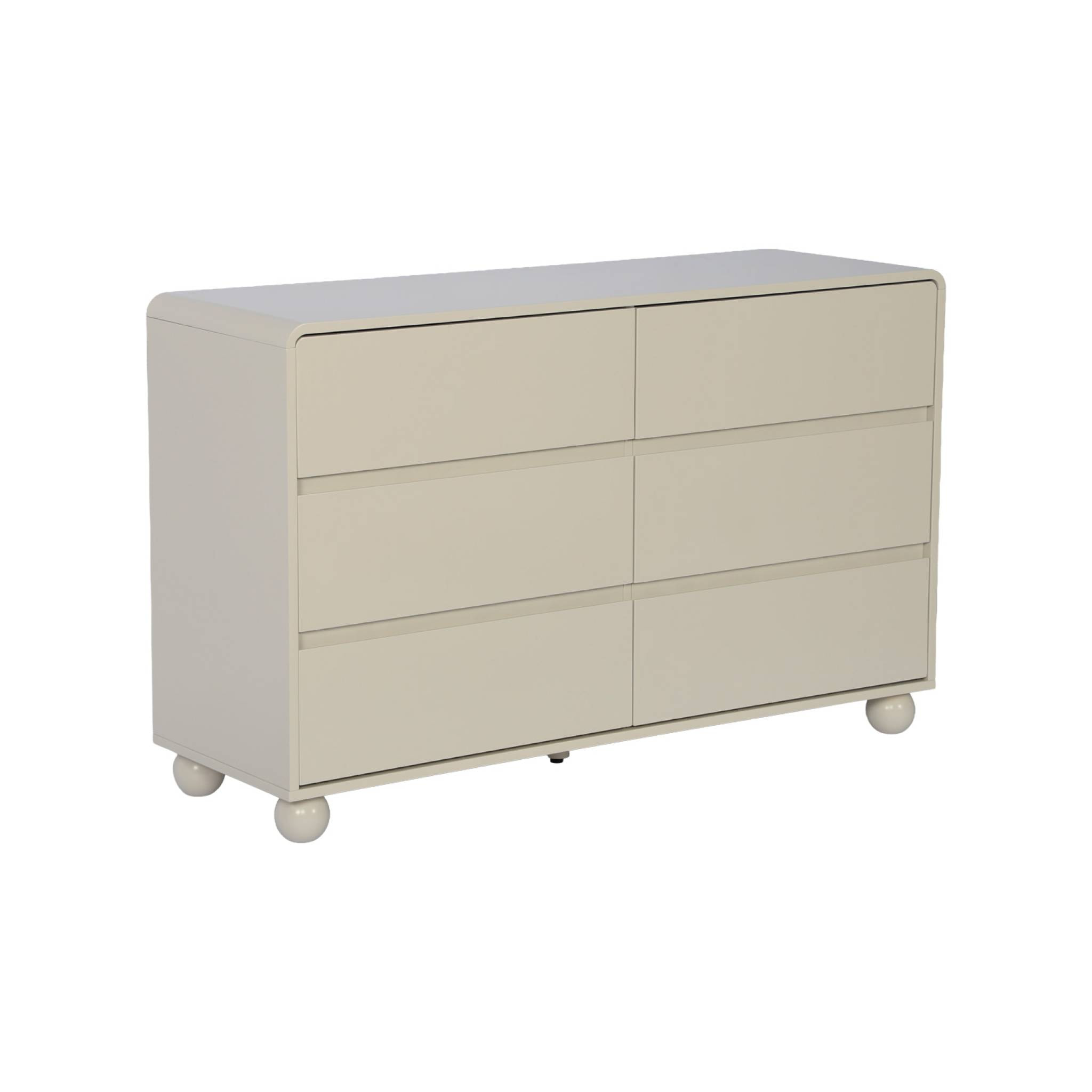 Commode enfant décor bois laqué 6 tiroirs NOUSHKA