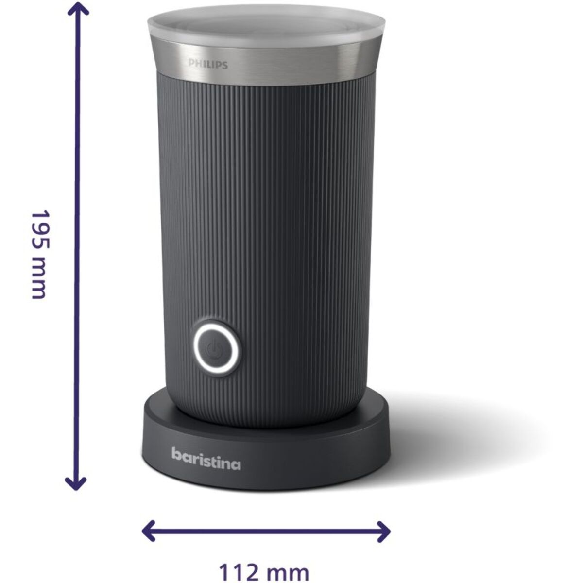 Machine à expresso PHILIPS Baristina BAR303/60 cafetière à grain Noire + mousseur à Lait