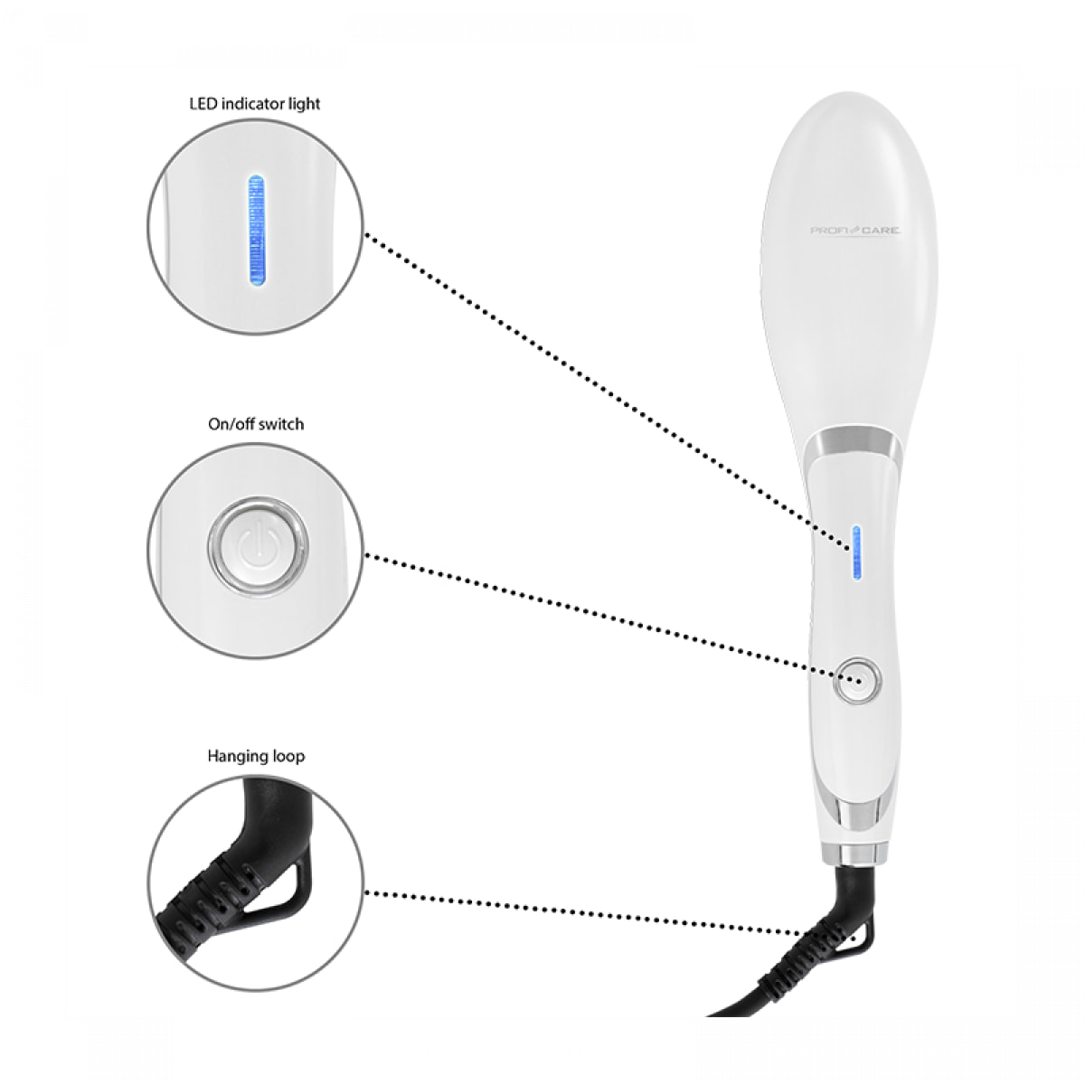 Brosse chauffante lissante Proficare PC-GB 3021