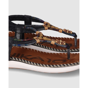 Sandalias - Negro - Tacón: Bajo