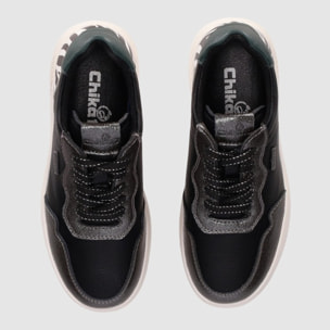 Deportivos de Piel - Negro - Tacón: Bajo