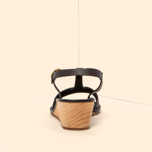 Sandalias con tacón N853 SOFT NAPPA BLACK/ GAIA color Black