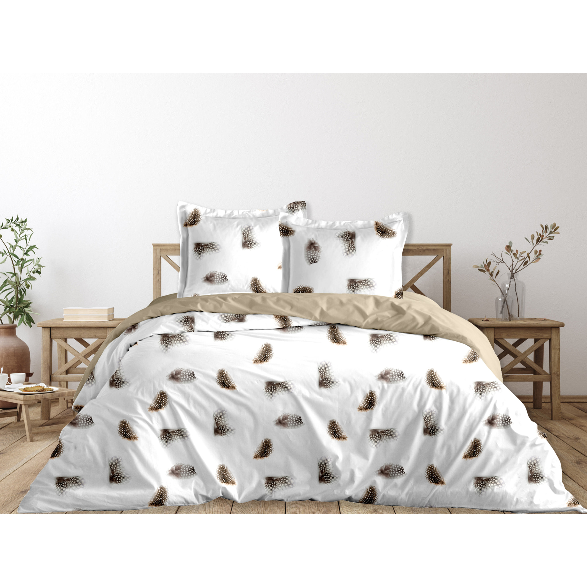 Parure Envolée de plume - 100% Coton 57 fils - Certifié Oeko-tex