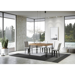 Tavolo allungabile 80x140/224 cm Ghibli quercia natura telaio Antracite