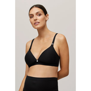Reggiseno da allattamento imbottito nero senza ferretto, coppe B e C