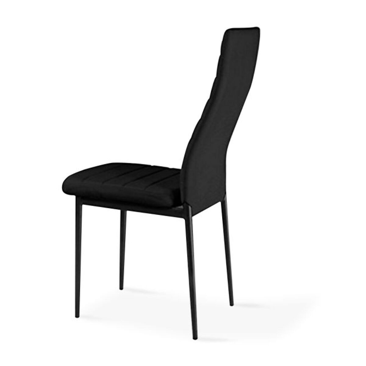 Pack 6 sillas de comedor símil piel Emi Negro