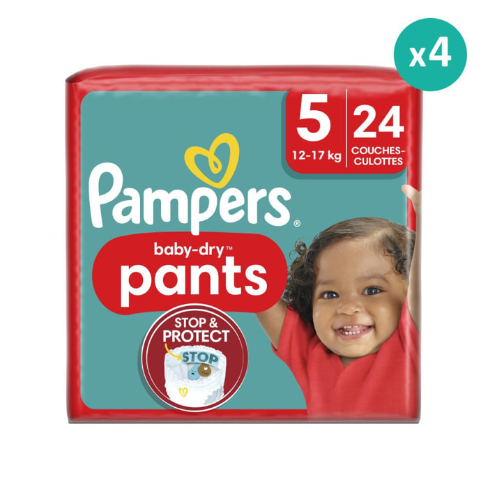 4x24 Couches-Culottes Baby Dry Taille 5, Pampers