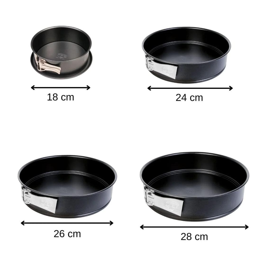 Set de 4 moules à manquer à charnière 18 cm + 24 cm + 26 cm + 28 cm Dr.Oetker Tradition