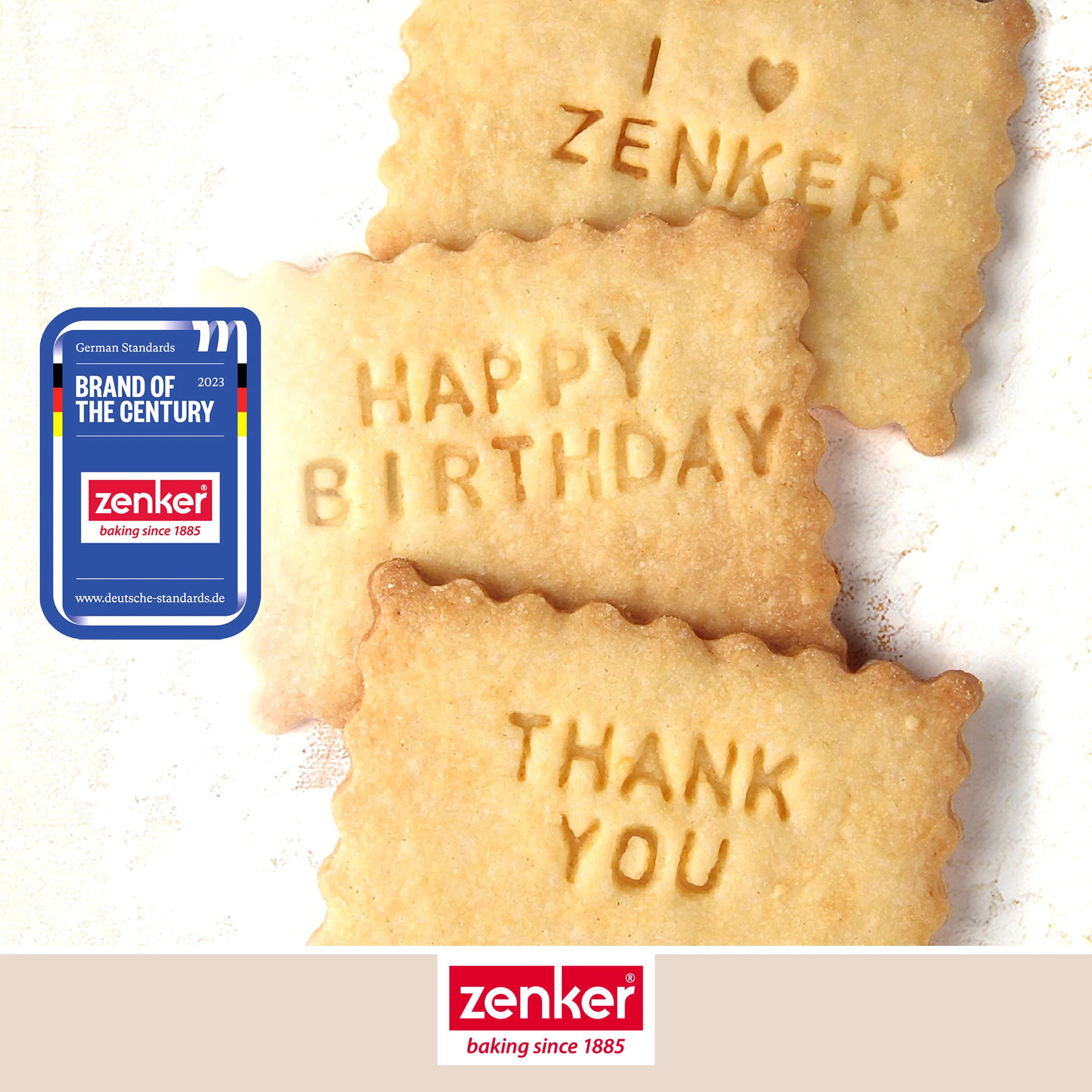 Tampon alphabet pour biscuit Zenker Smart Pastry