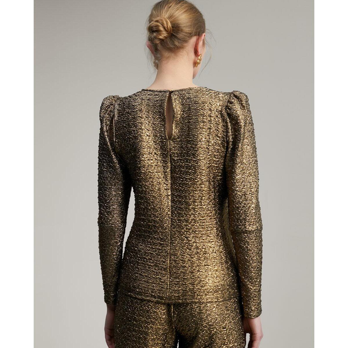 Camicetta a maniche lunghe e maniche a sbuffo