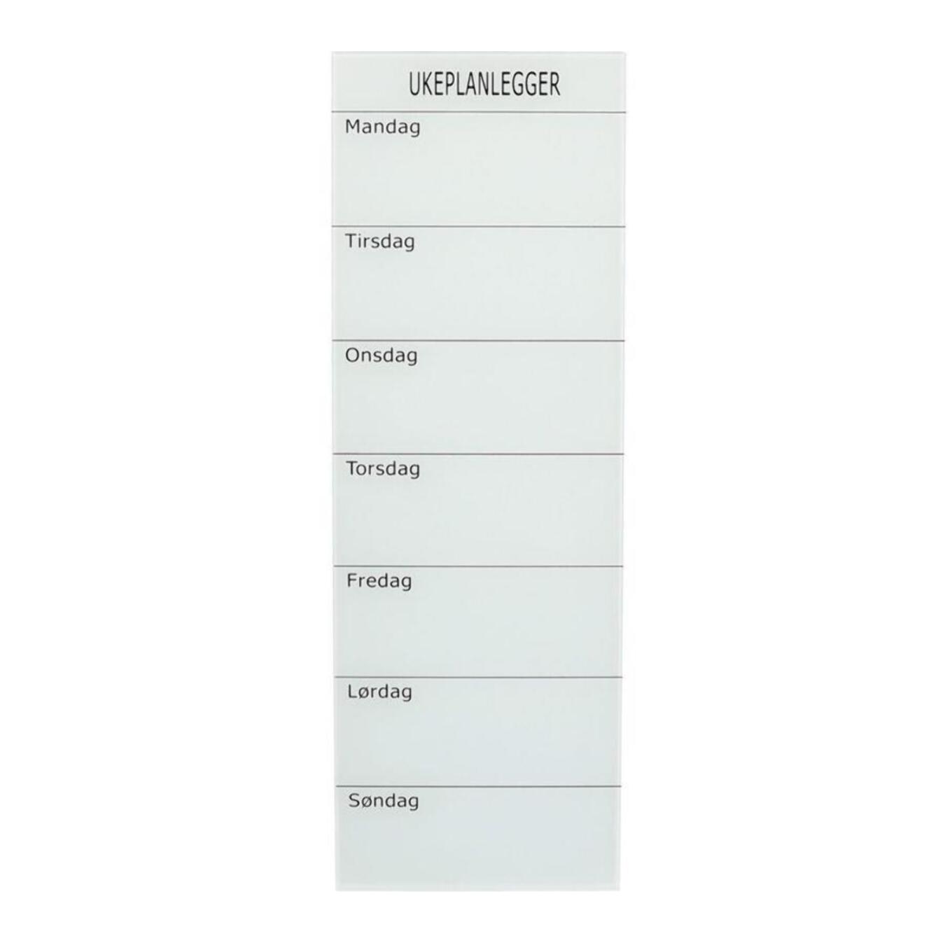 Lavagna in vetro settimanale con pennarello cm20x60x0,5