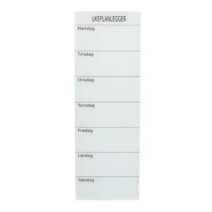 Lavagna in vetro settimanale con pennarello cm20x60x0,5