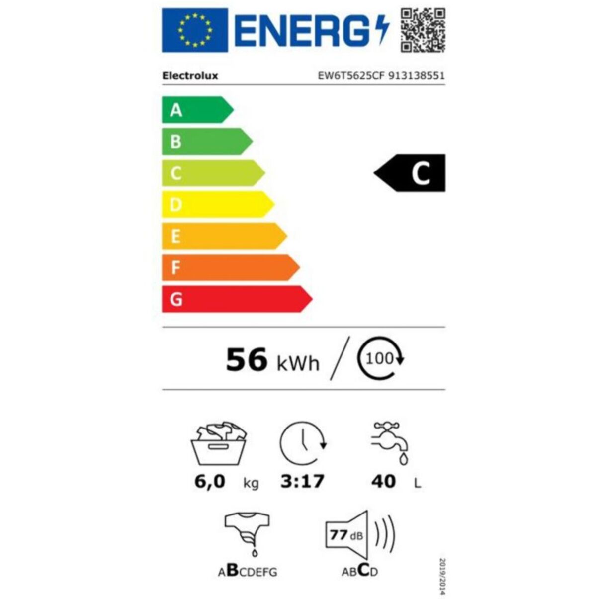 Lave linge top ELECTROLUX EW6T5625CF