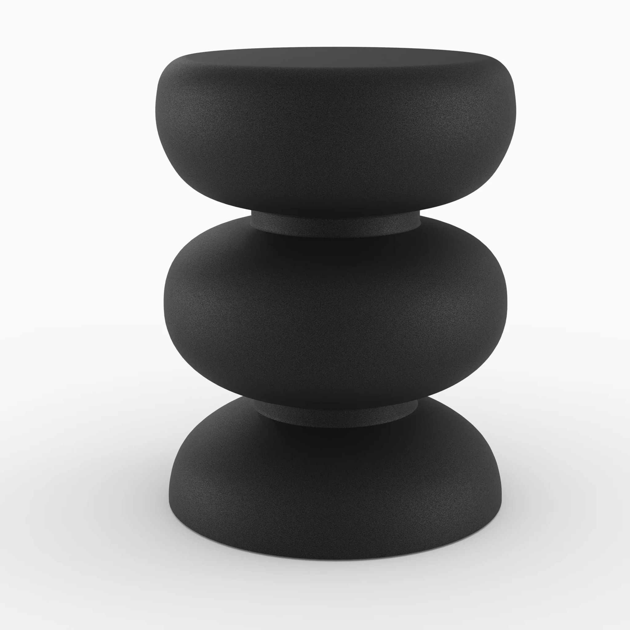 Table d'appoint ronde en métal noir D35 cm - Cléo