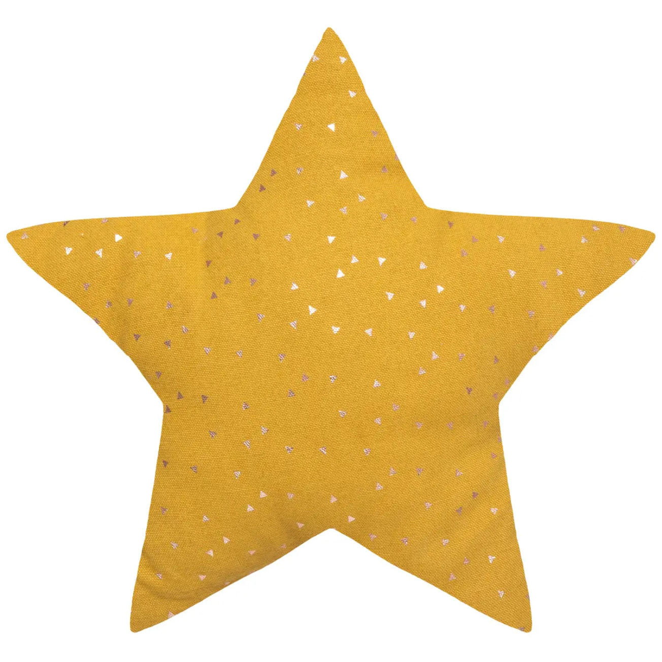Coussin enfant "Berlingot" étoile jaune moutarde 40x40cm
