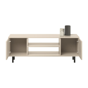 Mobile porta TV Focus in cashmere con gambe nere