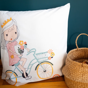 Parure de lit enfant imprimé 100% coton - tess rando - bleu