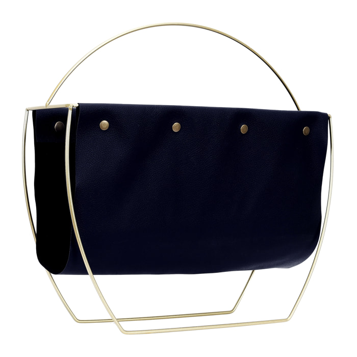 Porte-revues Noir Et Metal Dore