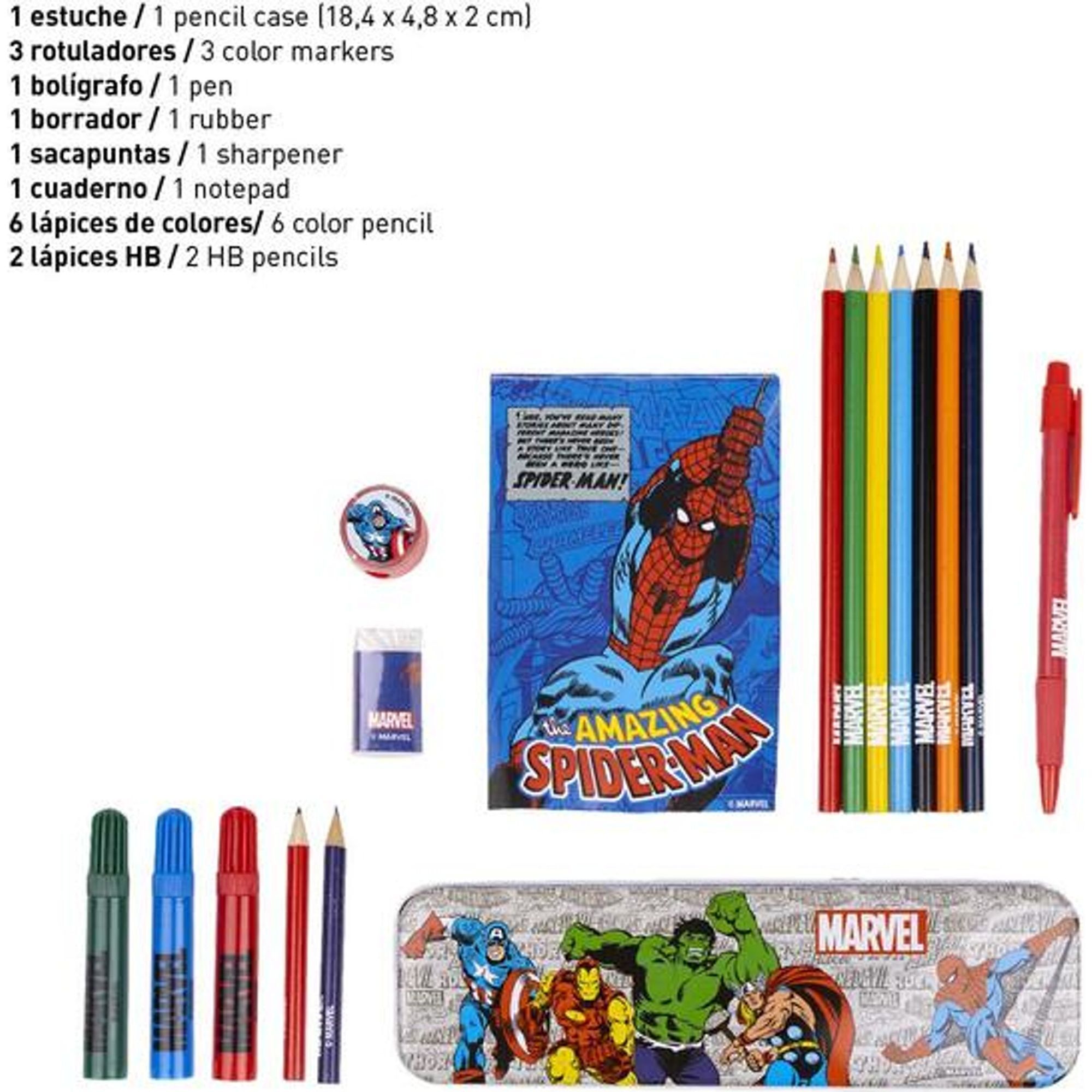 Set Papelería Coloreable Marvel