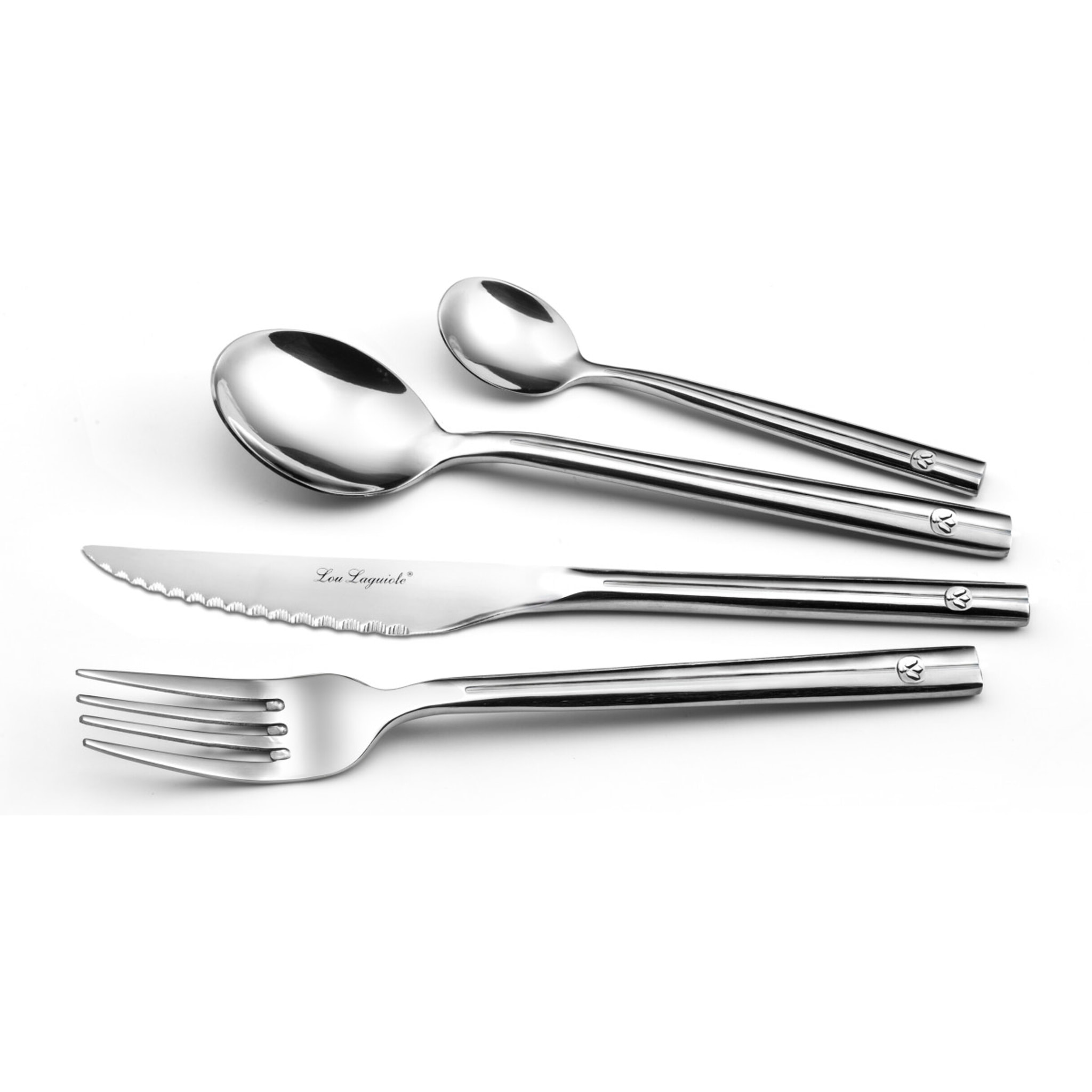 Alliance Inox - Set Kraft Lou Laguiole 48 posate con coltelli da bistecca