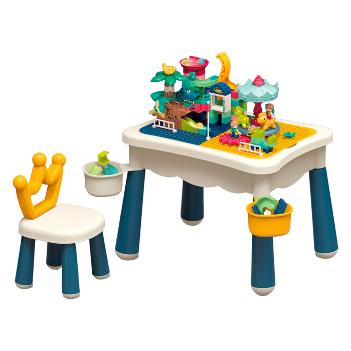 Tavolo Educativo con Blocchi da Costruzione. 209 pezzi.