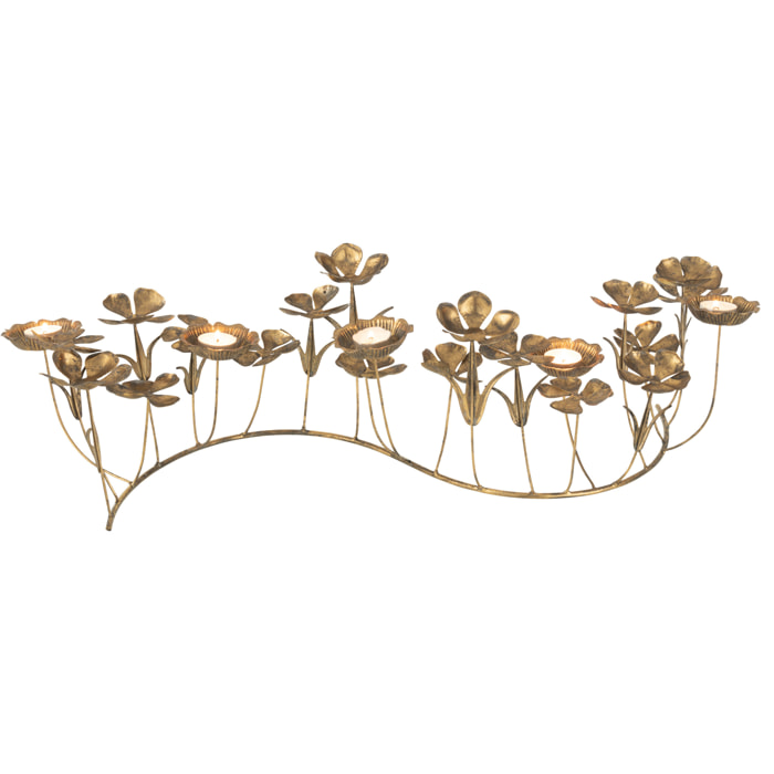 J-Line Chandelier Deco Florale Metal Or Large