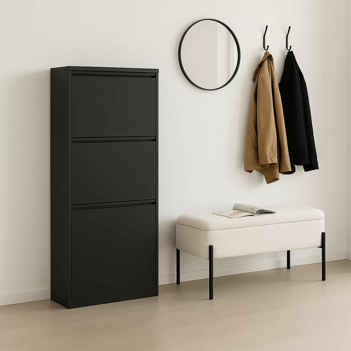 Banc-coffre Angelo blanc Kare Design