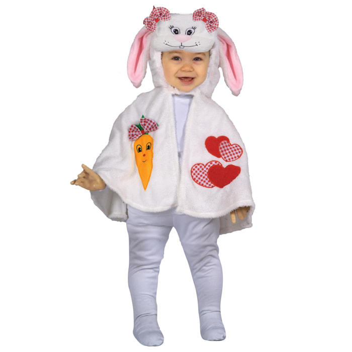 Costume Travestimento Coniglietto Mantellino Bambino Unisex