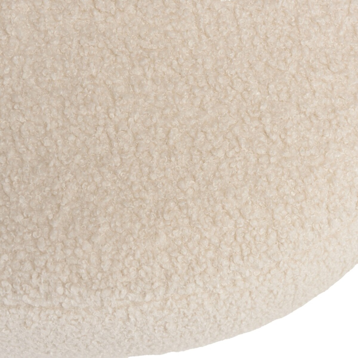 AGATHE - Banc en tissu bouclette blanc L105cm