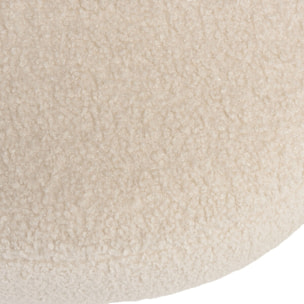 AGATHE - Banc en tissu bouclette blanc L105cm