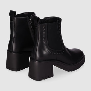 Botines de Piel - Negro - Tacón: 5 cm