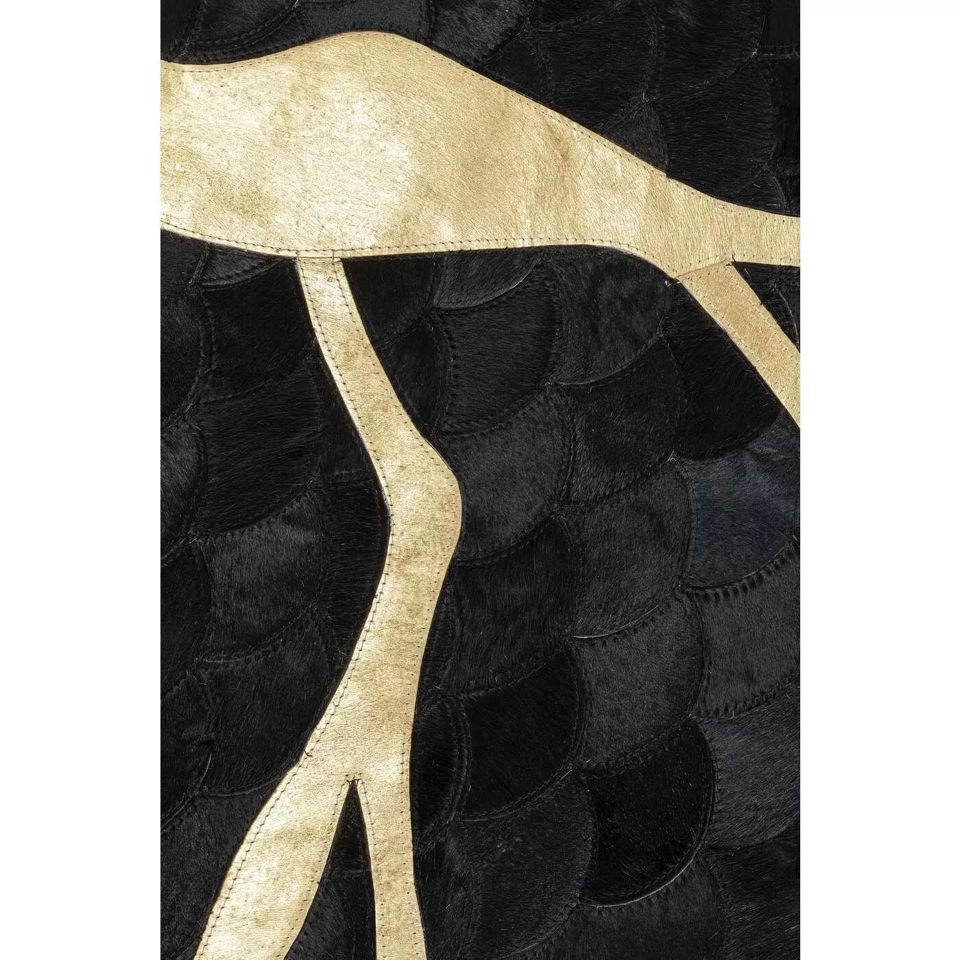 Tapis Fulmine 240x170cm noir et doré Kare Design