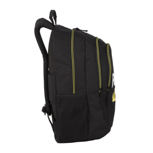 Fortnite Crazy Banana mochila primaria doble compartimento + carro  con protección lateral y stoper frontal, 4 ruedas multidireccionales.