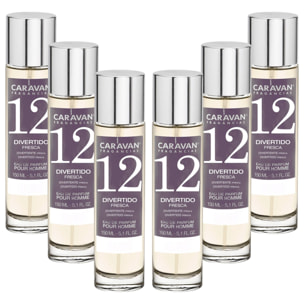 Caravan fragancias set de 6 frascos perfume de hombre nº12, de 150 ml