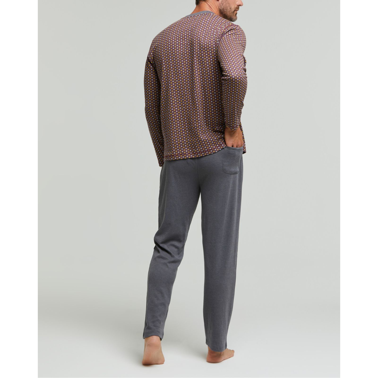 Pigiama lungo cotone interlock Zafferano
