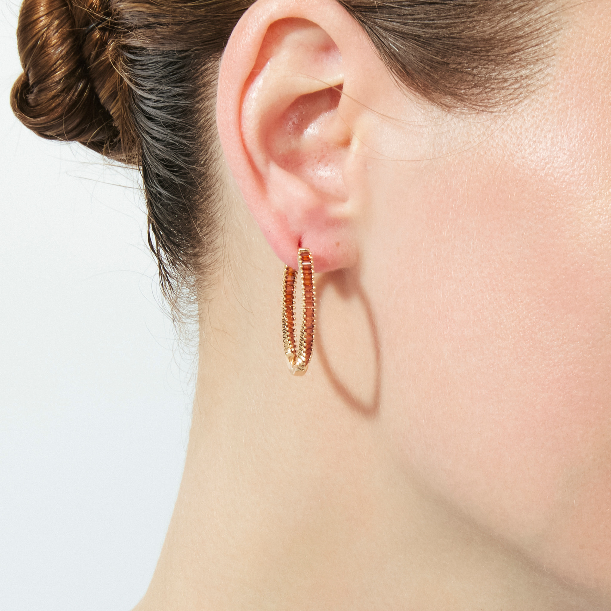 Pendientes Rendla acabado oro rosa 18k