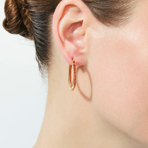 Pendientes Rendla acabado oro rosa 18k