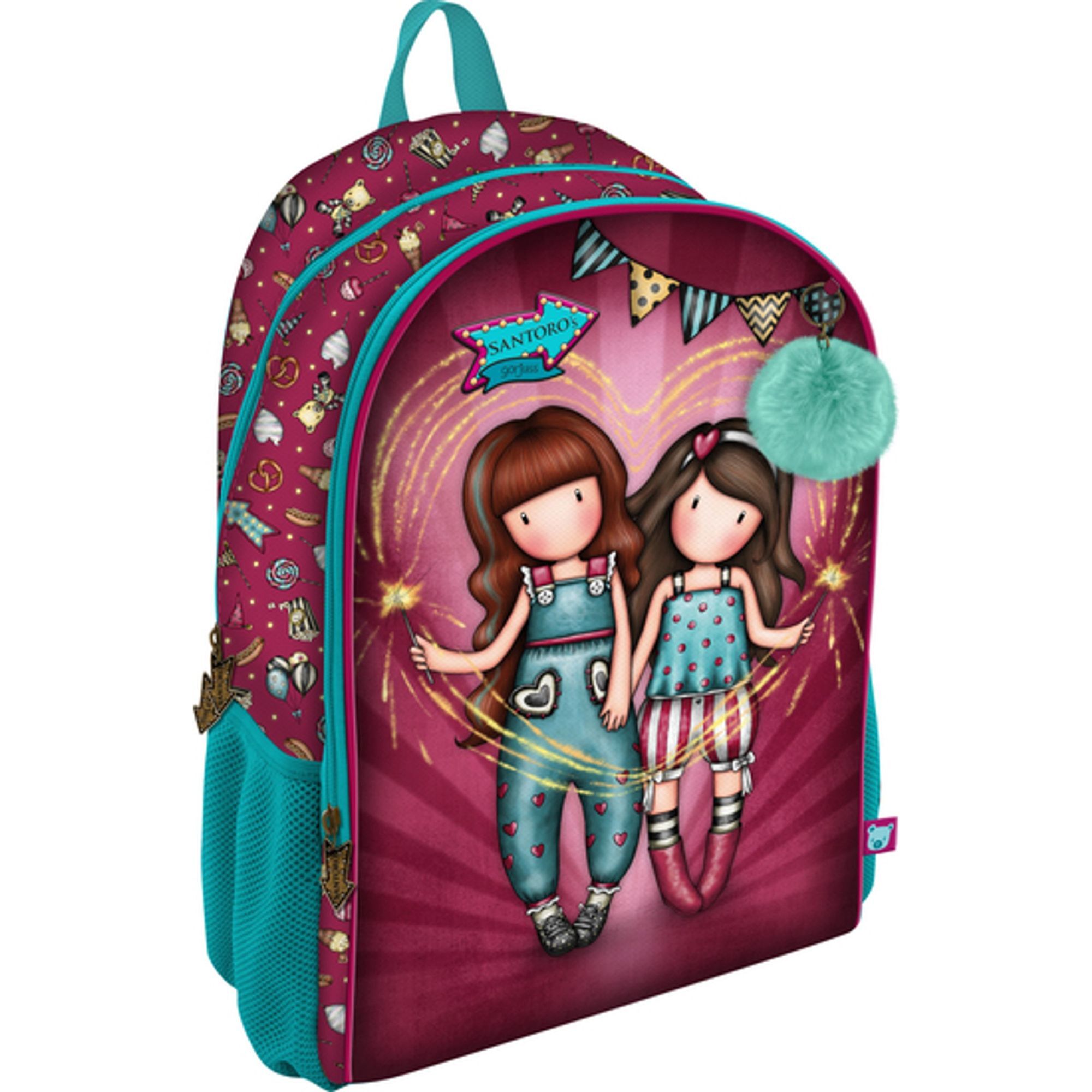 Mochila 2 cremalleras gorjuss™ fairground "fireworks"