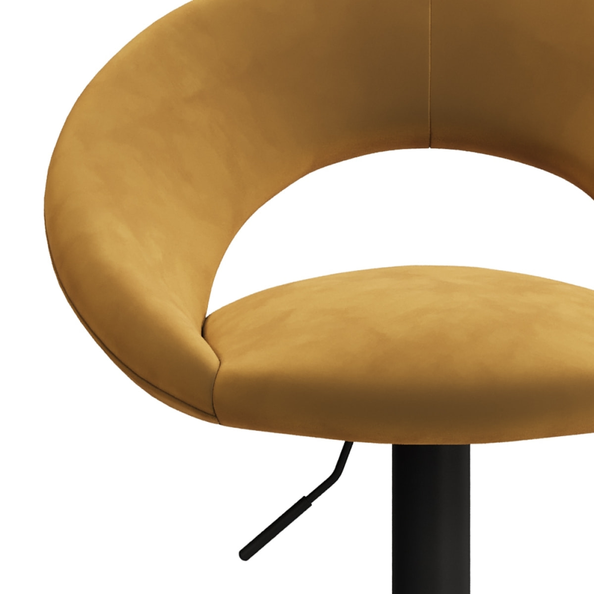 Lot de 2 chaises de bar en velours jaune curry 61/76,5 cm - Cloclo