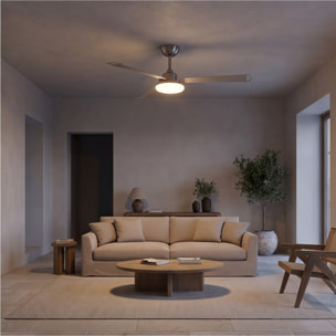 Forlight Ventilador Kudari Blanco Madera clara Blanco