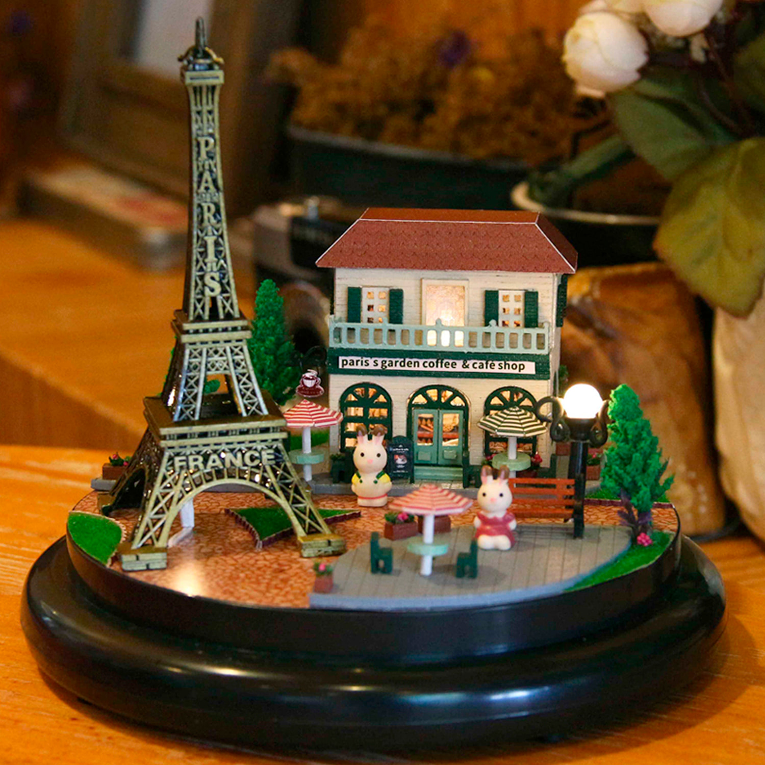 Modello in miniatura 3D di Parigi romantica 14x14x13,7 cm.