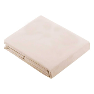 Drap Plat Uni en 100 % Coton - Rose Clair