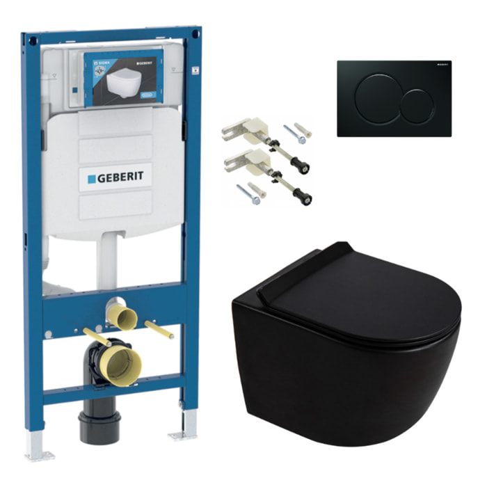Duofix pack WC bâti-support + WC suspendu sans bride Ceramia PixL avec abattant SoftClose + plaque (GEDCEPXBMT03-FR)